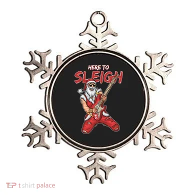 Santa Rocks Here To Sleigh  Ornament