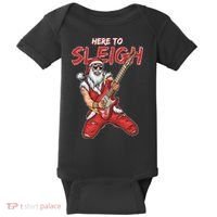 Santa Rocks Here To Sleigh  Baby Bodysuit thumb 0