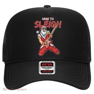 Santa Rocks Here To Sleigh  Hat