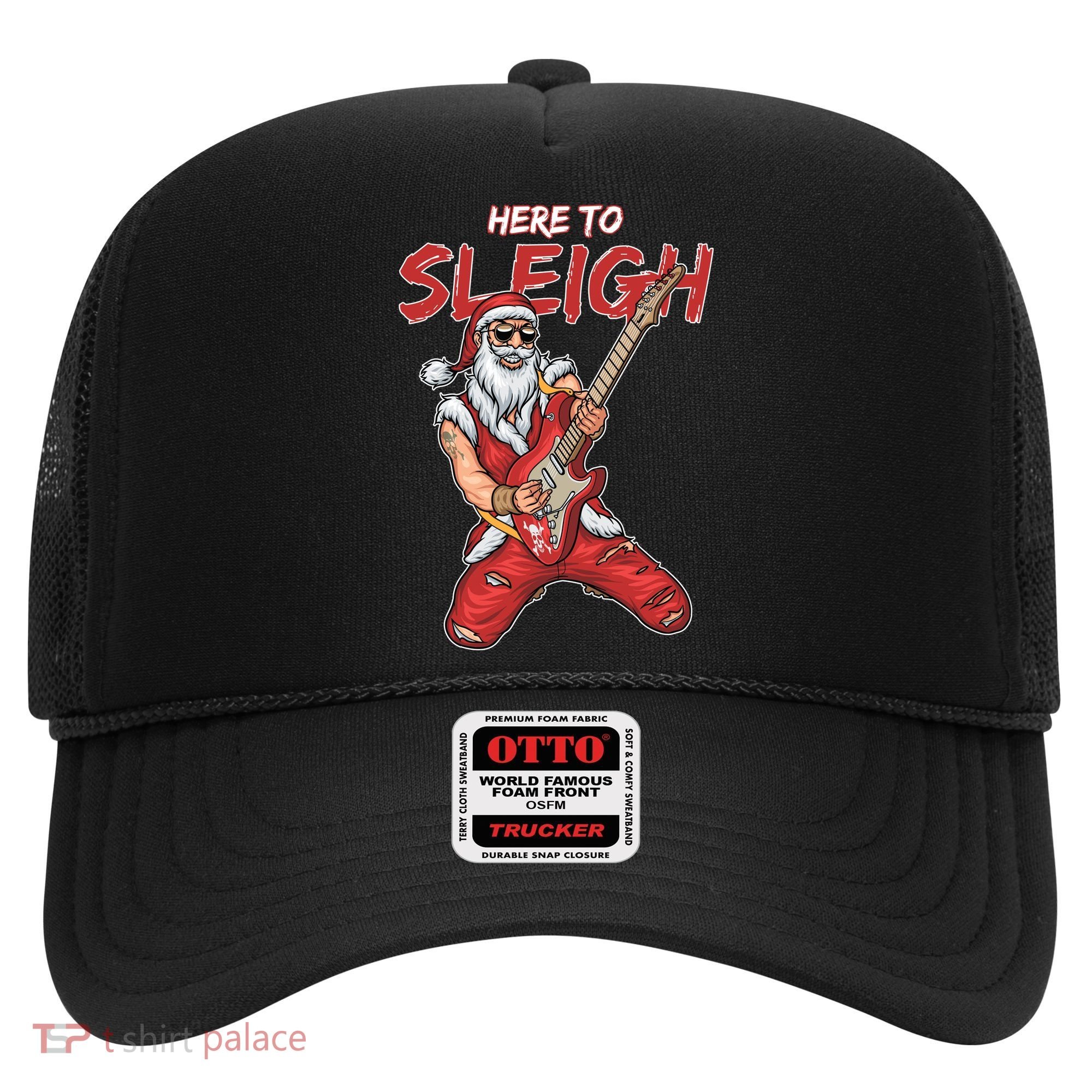 Santa Rocks Here To Sleigh  Hat