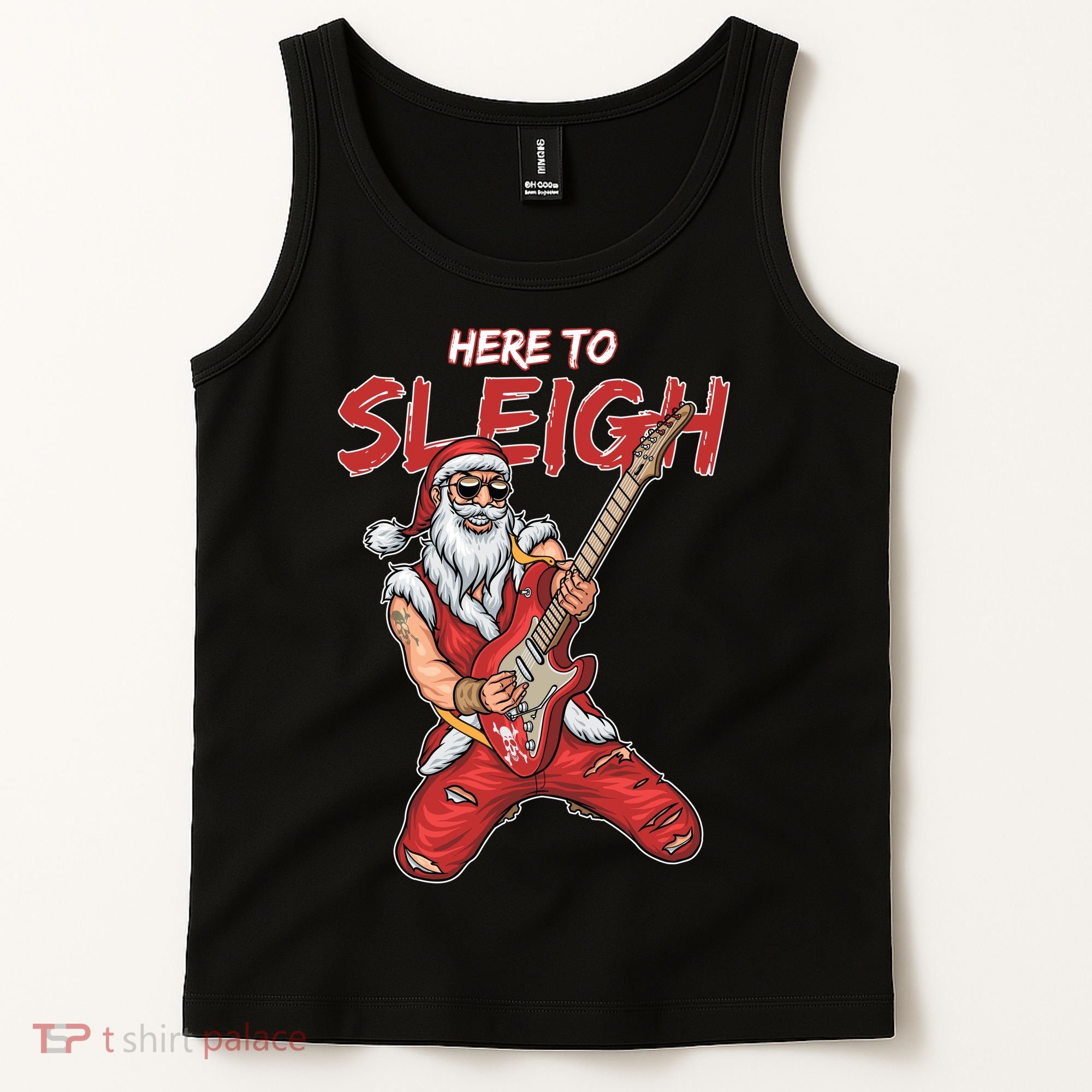 Santa Rocks Here To Sleigh  Tank Top
