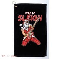 Santa Rocks Here To Sleigh  Golf Towel thumb 0