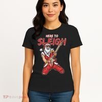 Santa Rocks Here To Sleigh  Women's T-Shirt thumb 4