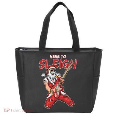 Santa Rocks Here To Sleigh  Tote Bag