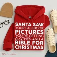 Santa Saw Your Facebook Pictures Christmas Hoodie thumb 4