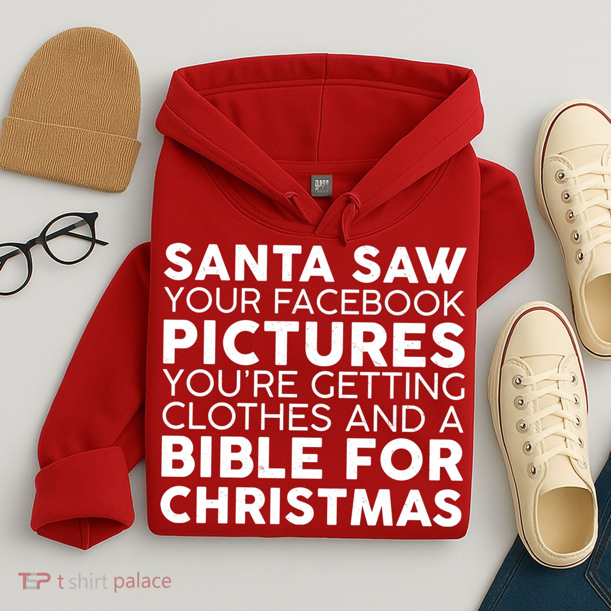 Santa Saw Your Facebook Pictures Christmas Hoodie