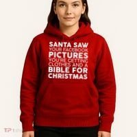 Santa Saw Your Facebook Pictures Christmas Hoodie thumb 5