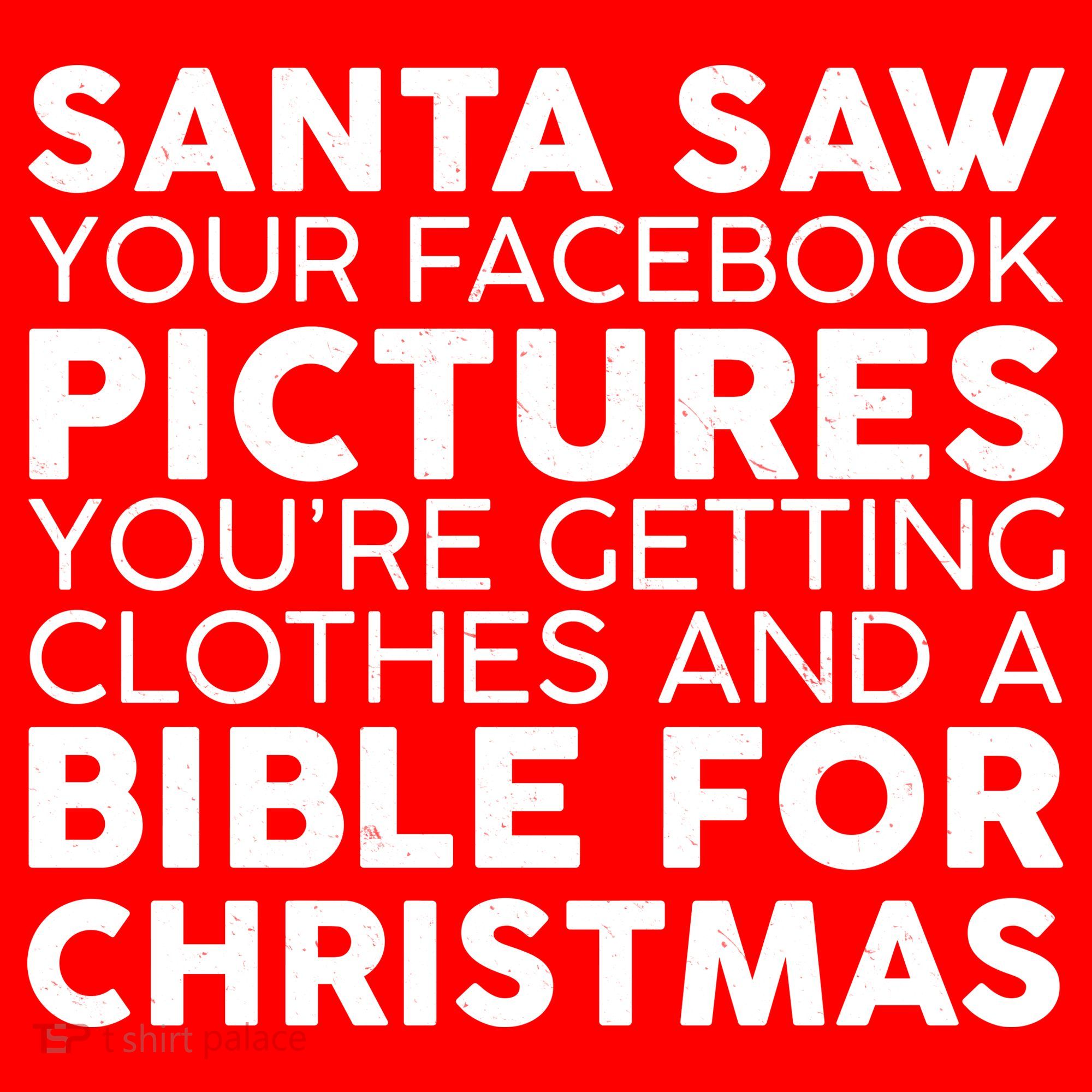 Santa Saw Your Facebook Pictures Christmas Women's Tank Top