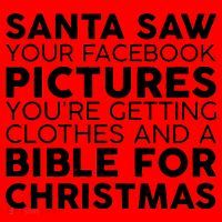 Santa Saw Your Facebook Pictures Christmas Santa Hat thumb 1