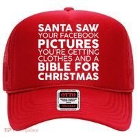 Santa Saw Your Facebook Pictures Christmas Hat thumb 0