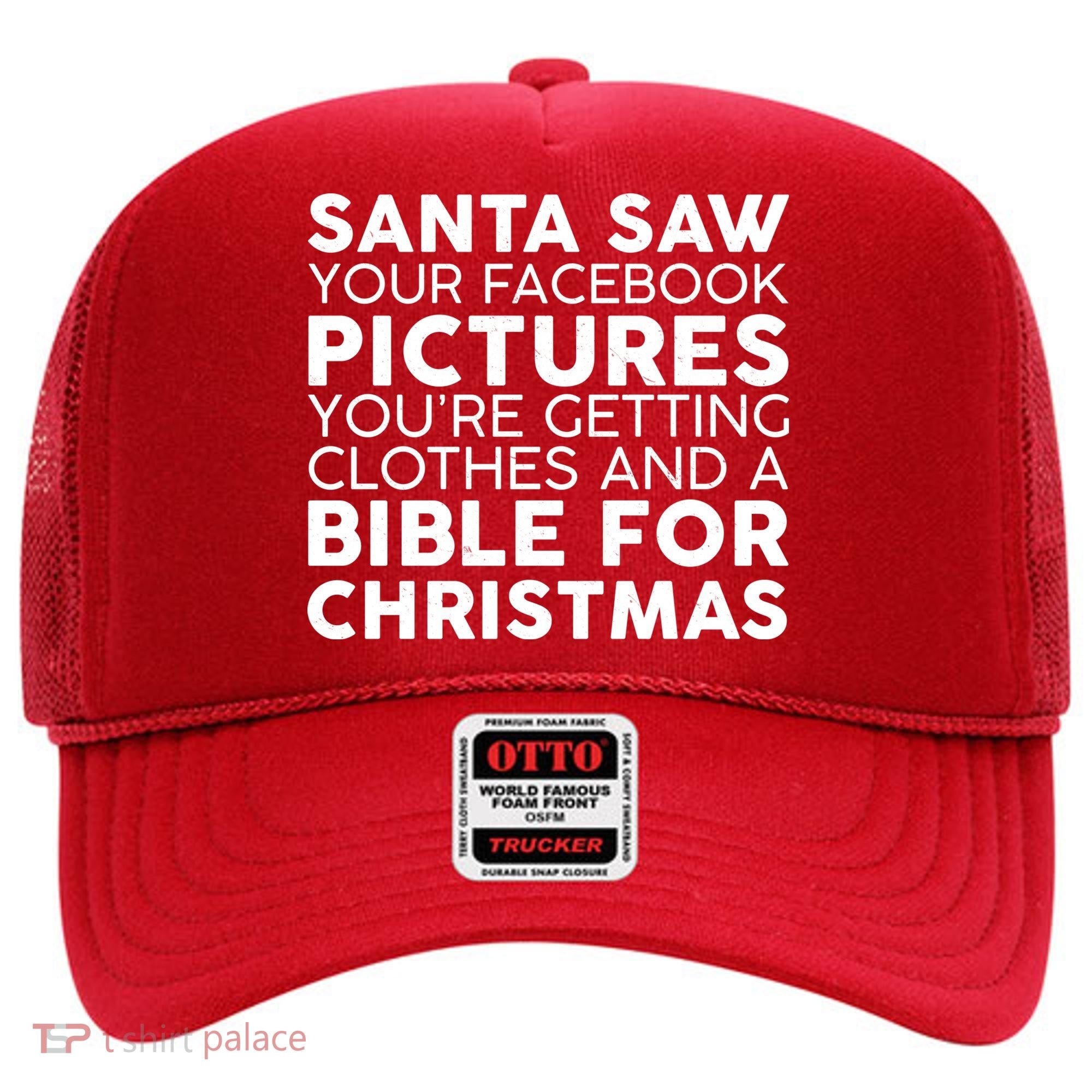 Santa Saw Your Facebook Pictures Christmas Hat