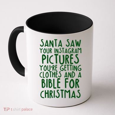 Santa Saw Your Instagram Pictures Coffee Mug