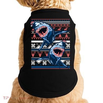 Santa Shark Ugly Christmas Sweater Doggie Tank