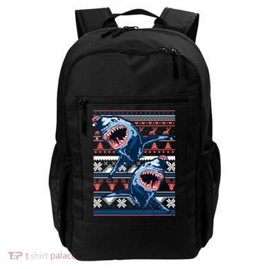 Santa Shark Ugly Christmas Sweater Backpack