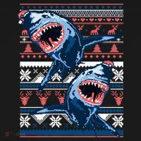 Santa Shark Ugly Christmas Sweater Bucket Hat thumb 4