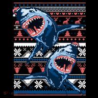 Santa Shark Ugly Christmas Sweater Ornament thumb 1