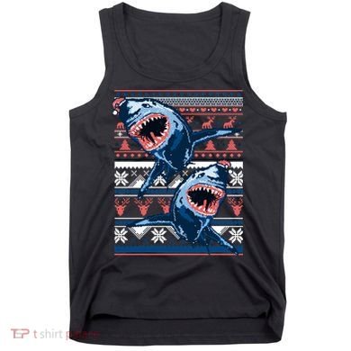 Santa Shark Ugly Christmas Sweater Tank Top