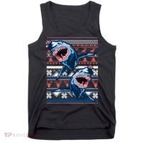 Santa Shark Ugly Christmas Sweater Tank Top thumb 0