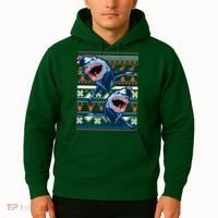 Santa Shark Ugly Christmas Sweater Hoodie thumb 2