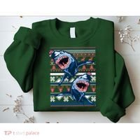 Santa Shark Ugly Christmas Sweater Sweatshirt thumb 2