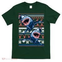 Santa Shark Ugly Christmas Sweater T-Shirt thumb 0
