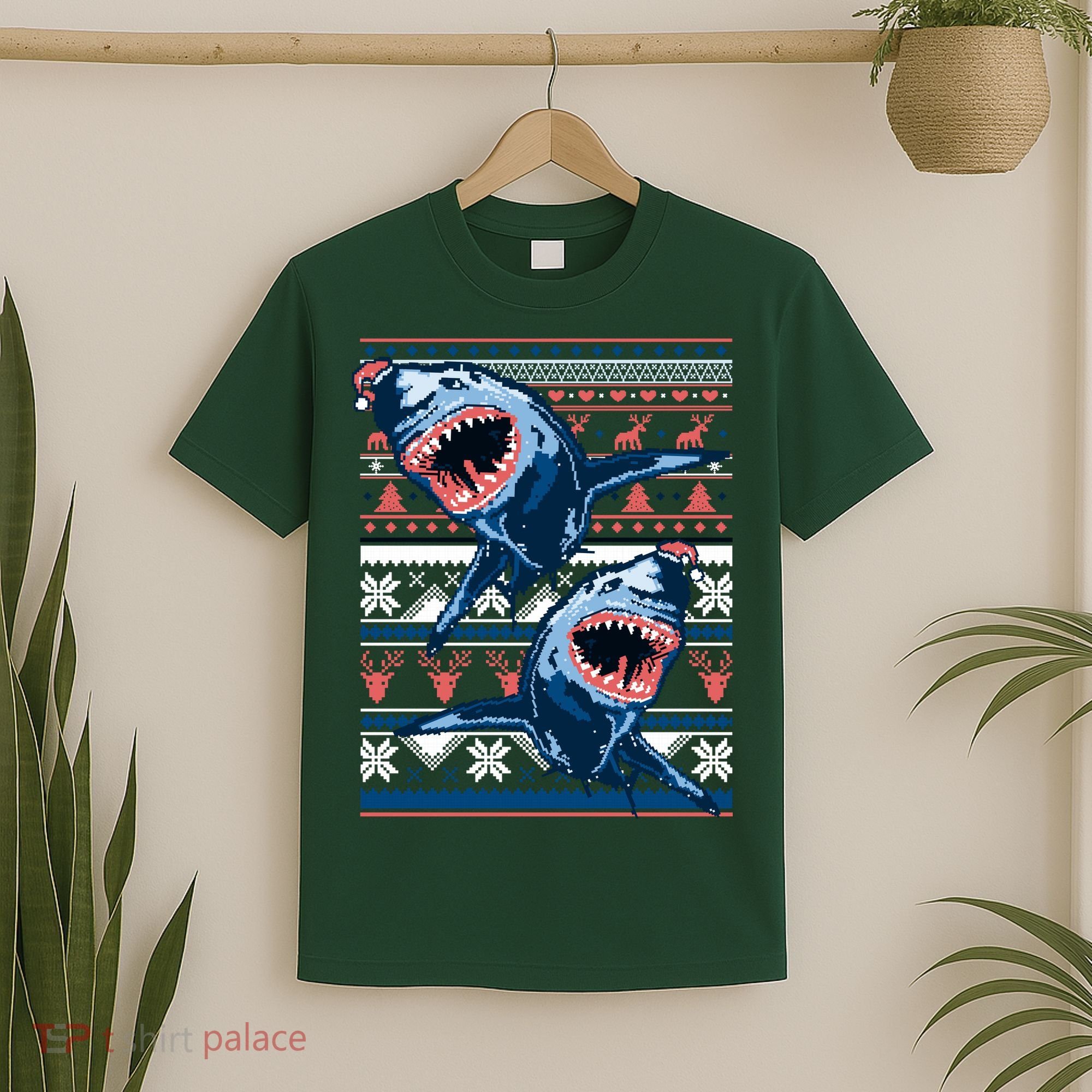 Santa Shark Ugly Christmas Sweater T-Shirt