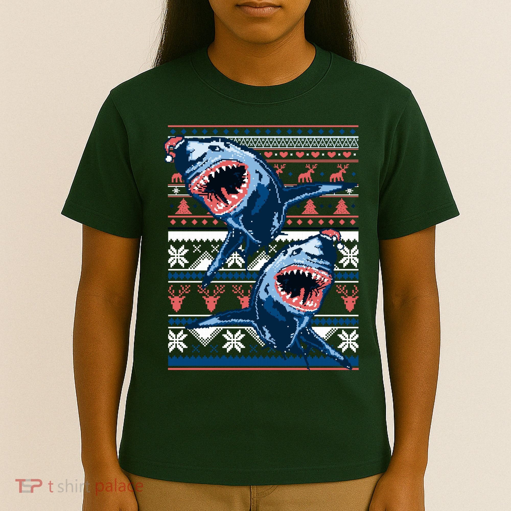 Santa Shark Ugly Christmas Sweater T-Shirt
