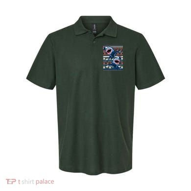 Santa Shark Ugly Christmas Sweater Polo