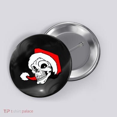 Santa Skull Button