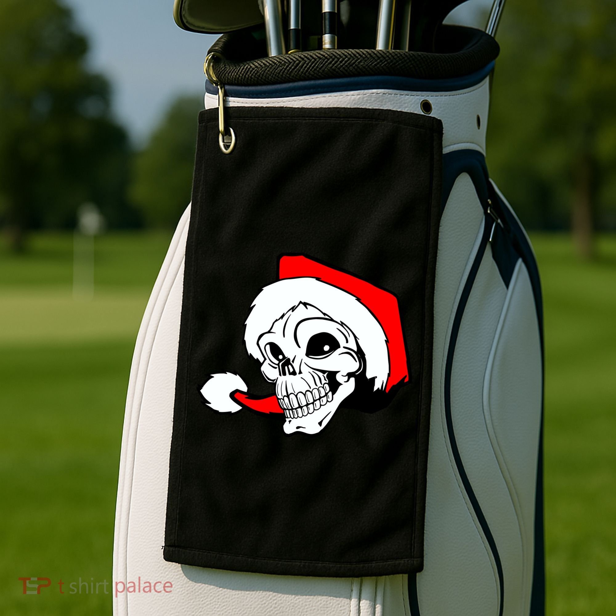 Santa Skull Golf Towel