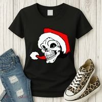 Santa Skull Women's T-Shirt thumb 3