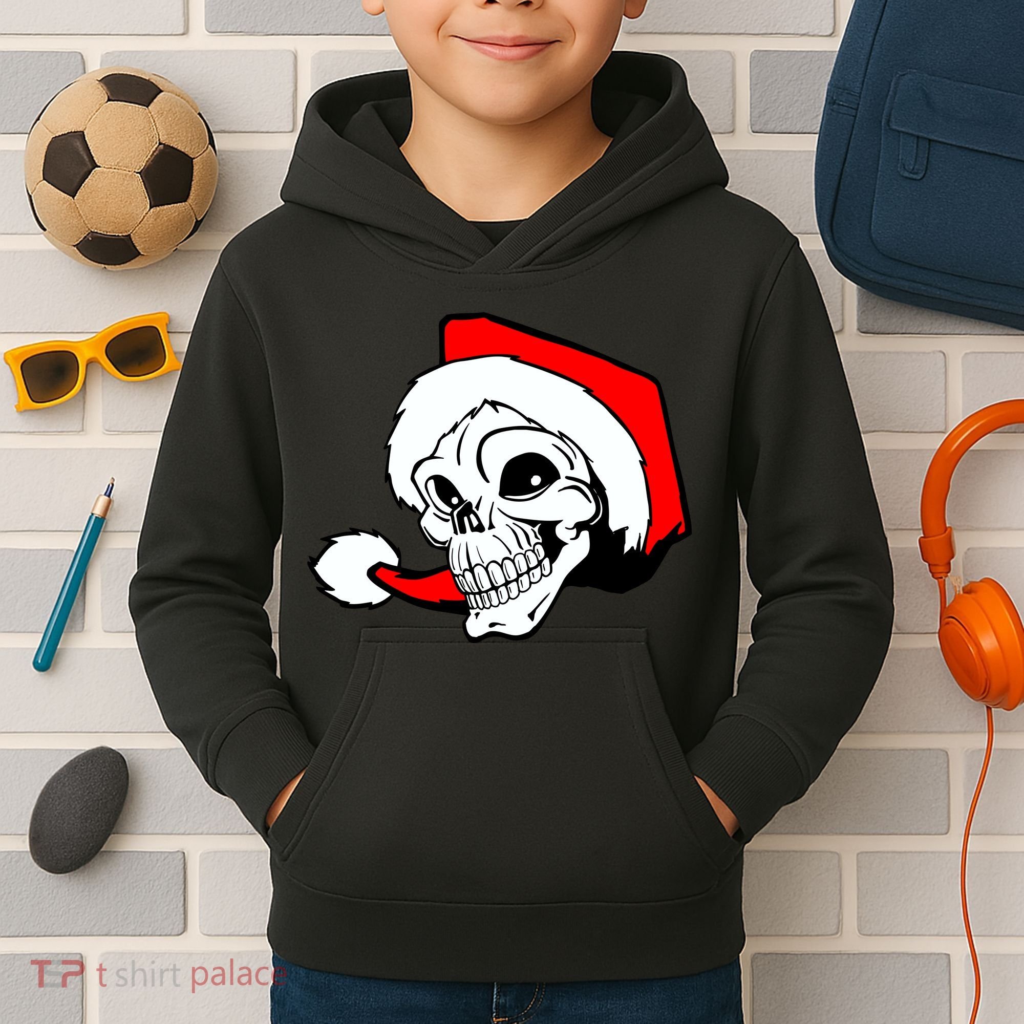 Santa Skull Kids Hoodie