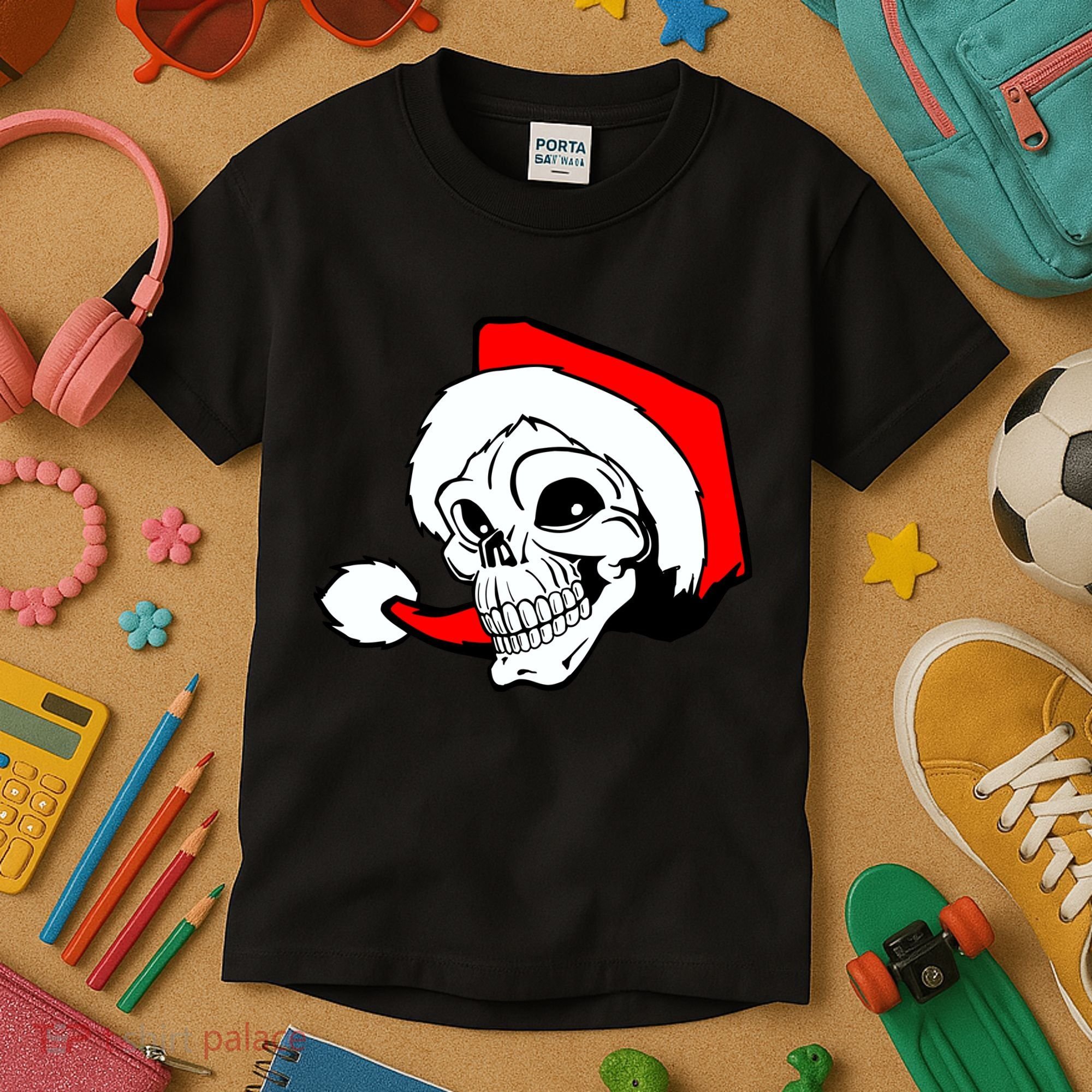 Santa Skull Kids T-Shirt