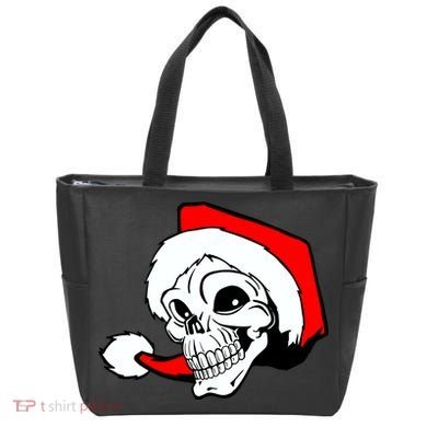 Santa Skull Tote Bag