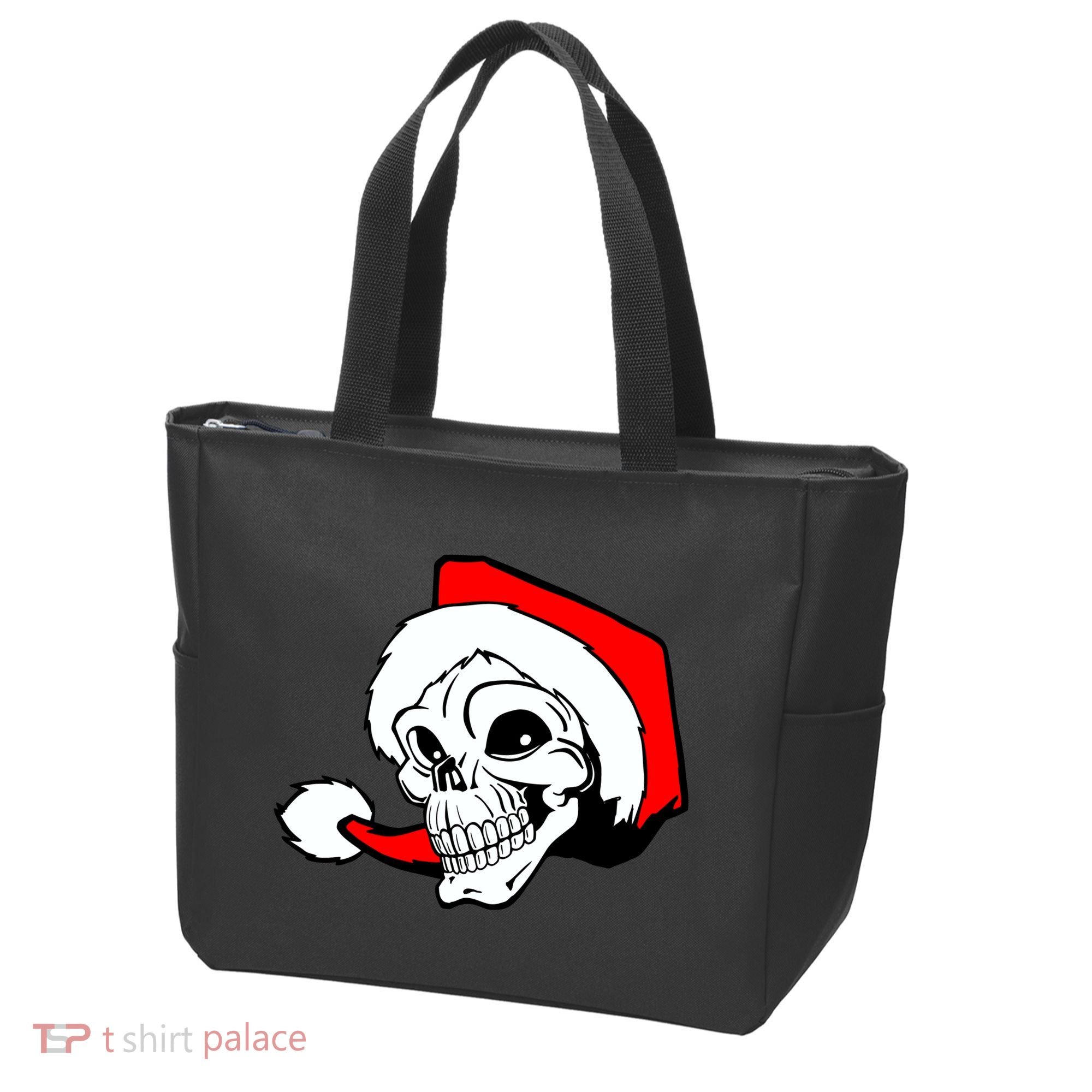 Santa Skull Tote Bag