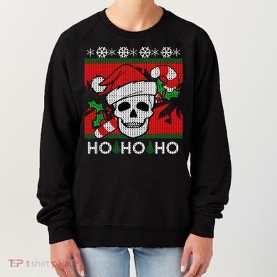 Santa Skull Candy Cane Ugly Christmas Sweater Women's Sweatshirt