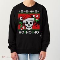 Santa Skull Candy Cane Ugly Christmas Sweater Women's Sweatshirt thumb 0