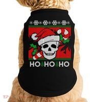 Santa Skull Candy Cane Ugly Christmas Sweater Doggie Tank thumb 0