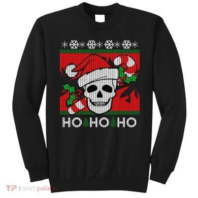 Santa Skull Candy Cane Ugly Christmas Sweater Sweatshirt