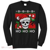Santa Skull Candy Cane Ugly Christmas Sweater Sweatshirt thumb 0