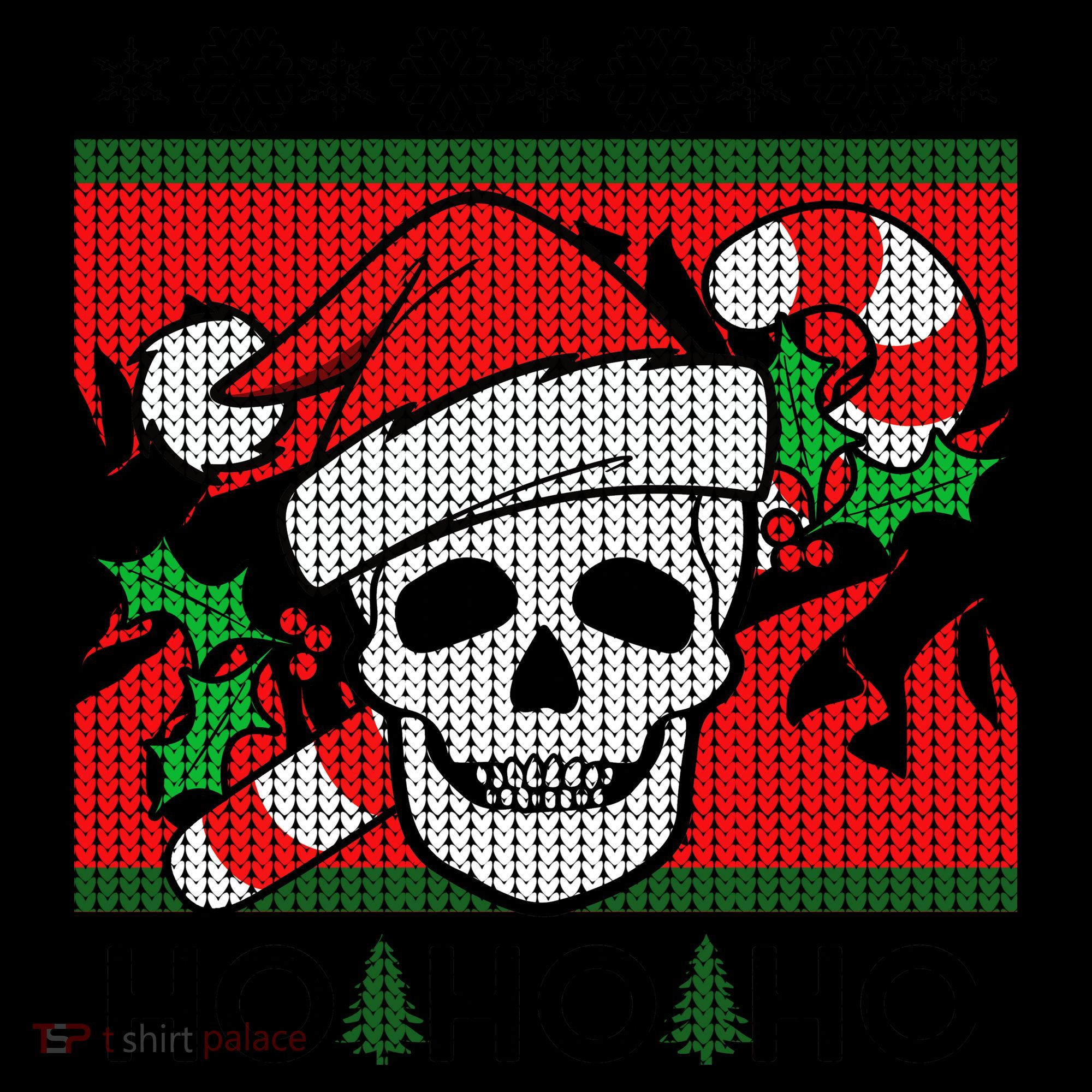 Santa Skull Candy Cane Ugly Christmas Sweater Coffee Mug