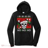 Santa Skull Candy Cane Ugly Christmas Sweater Women's Hoodie thumb 0