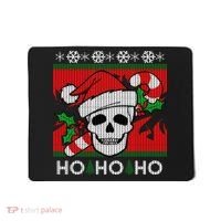 Santa Skull Candy Cane Ugly Christmas Sweater Mousepad thumb 0