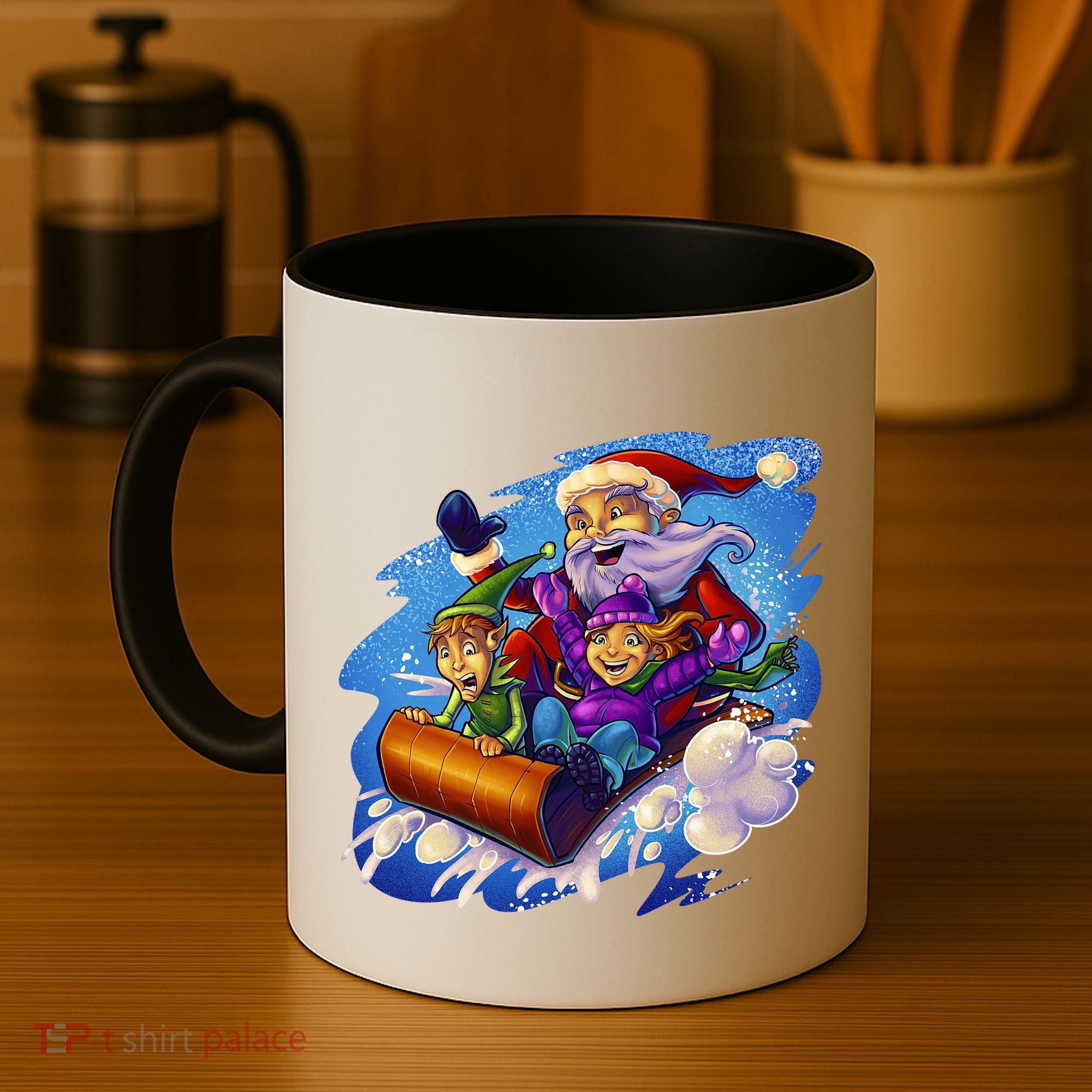 Santa Sleigh Coffee Mug