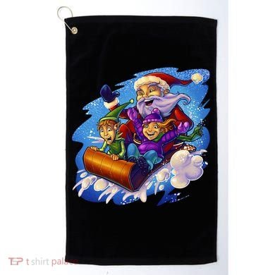 Santa Sleigh Golf Towel