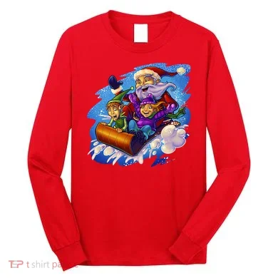 Santa Sleigh Long Sleeve Shirt