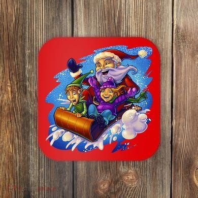 Santa Sleigh Coaster