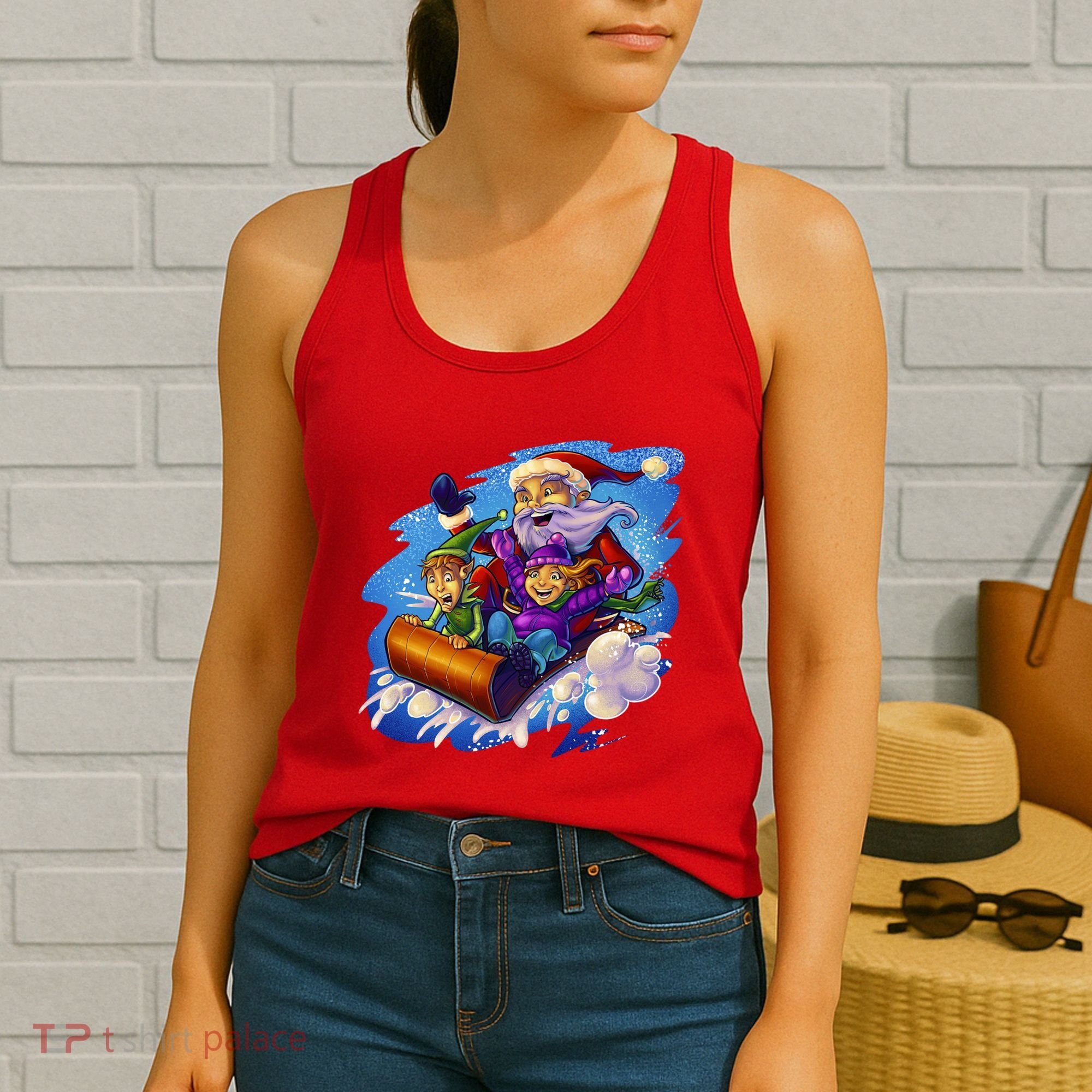 Santa Sleigh Women's Tank Top