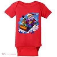 Santa Sleigh Baby Bodysuit thumb 0