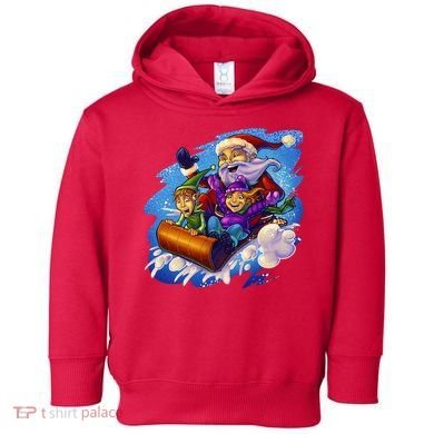 Santa Sleigh Toddler Hoodie
